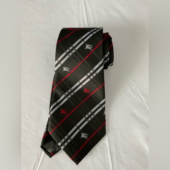 Burberry Black and Red Checkered Tie - Picture 1 of 7